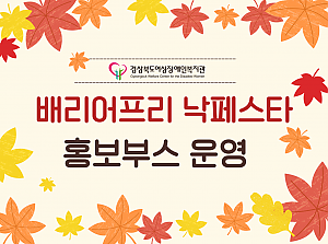 배리어프리 낙페스타 홍보부스 운영